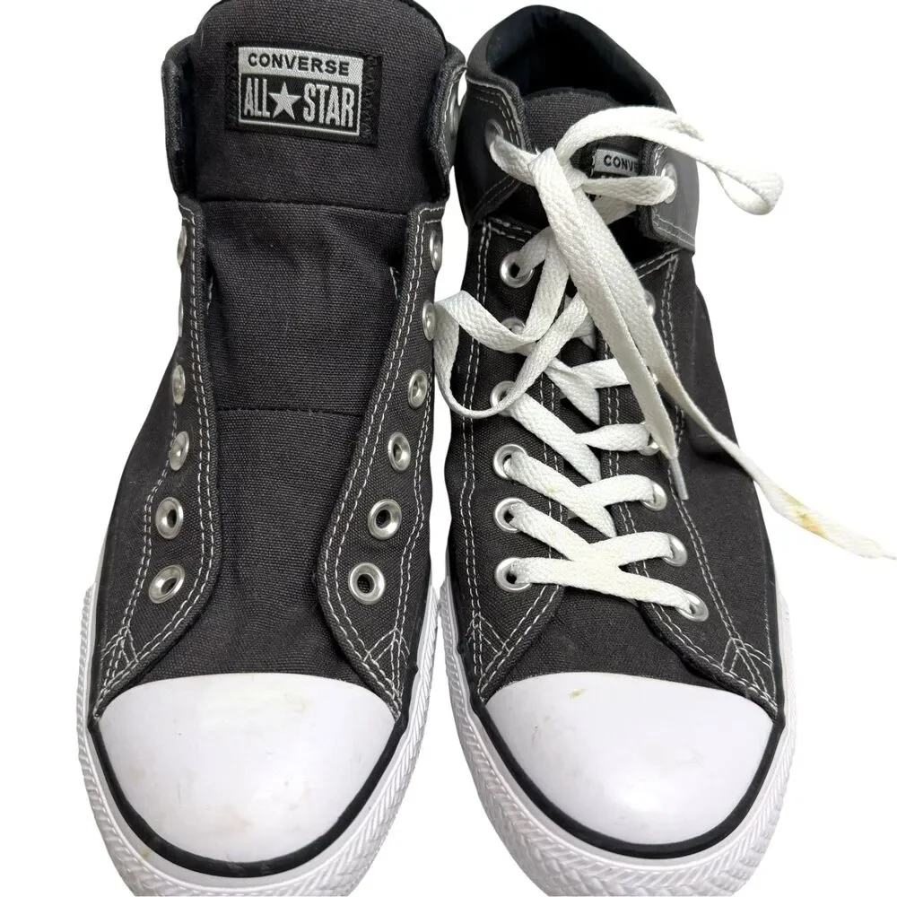 Converse All Star High Top Sneaker Shoe Canvas Rubber Toe Cap Gray Men 11